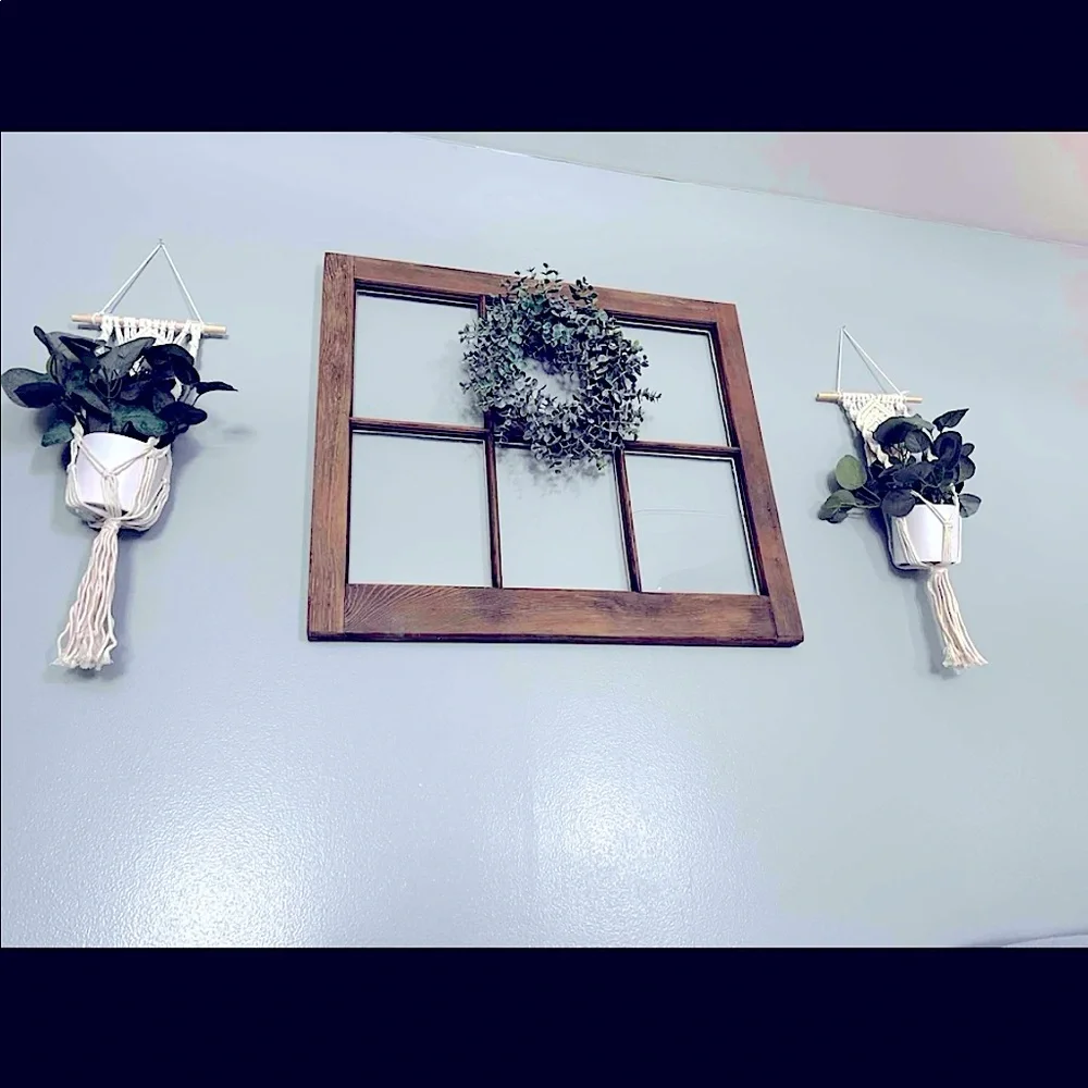 🪴🆕 2 Modern Home Decor Macramé bOhO Style Woven Fiber Artistry Plant Hanger🪴